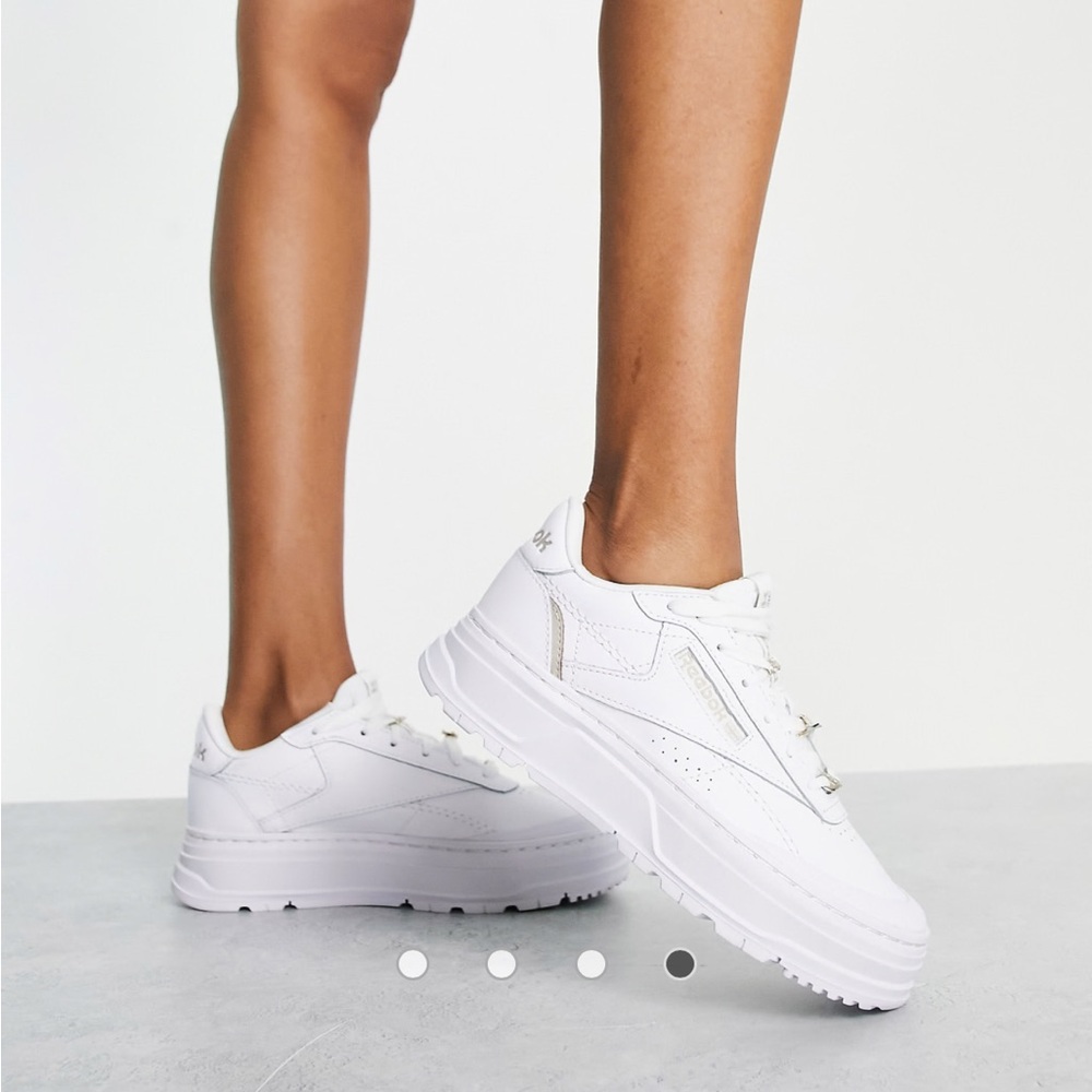 Reebok Club C Double Geo Radicalm Sneakers in White - Picture 13 of 13